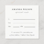 Eenvoudige Lunar Celestial Moon Phase Cadeaubon Vierkante Visitekaartje (Achterkant)