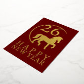 Eenvoudige Lunar Nieuwjaar Gold Horse Folie Vakant Folie Feestdagenkaart (Gedraaid)
