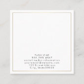 Eenvoudige Lux Vierkante Visitekaartje (Achterkant)