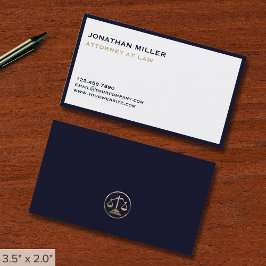 Eenvoudige luxe advocaat visitekaartje