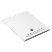 Eenvoudige luxe geborsteld goud Logo Notitieblok (Schuin)