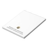 Eenvoudige luxe geborsteld goud Logo Notitieblok (Linkerzijde)