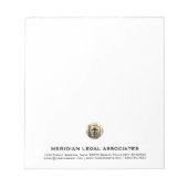 Eenvoudige luxe geborsteld goud Logo Notitieblok (Voorkant)