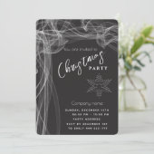 Eenvoudige luxe golvende sneeuwvlok corporate kers kaart (Staand voorkant)