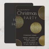 Eenvoudige luxe gouden cirkels corporate kerst kaart (Voorkant / Achterkant)