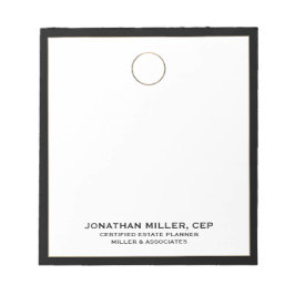 Eenvoudige luxe gouden Logo-afdichting Notitieblok