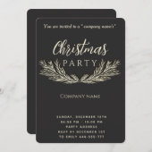 Eenvoudige luxe grenen tak corporate kerst kaart (Voorkant / Achterkant)