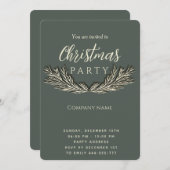 Eenvoudige luxe grenen tak corporate kerst kaart (Voorkant / Achterkant)