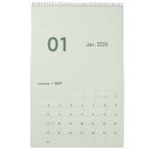 Eenvoudige luxe kalender (Jan 2027)