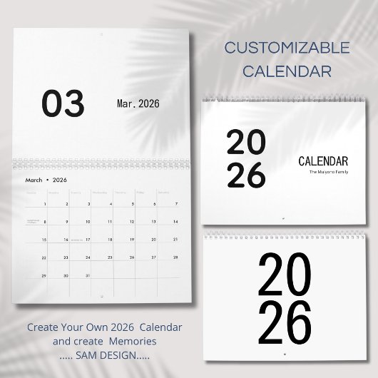 Eenvoudige luxe kalender