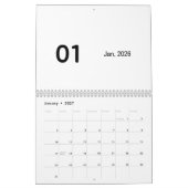 Eenvoudige luxe kalender (Jan 2027)