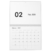 Eenvoudige luxe kalender (Feb 2027)