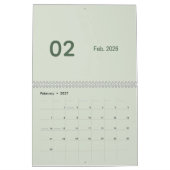 Eenvoudige luxe kalender (Feb 2027)
