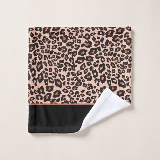 Eenvoudige Luxe Leopard Print Handdoek Set (Wasdoekje)
