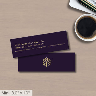 Eenvoudige Luxe Logo Mini Visitekaartje
