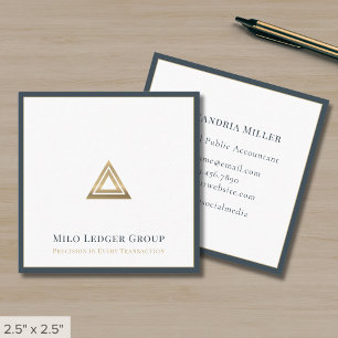 Eenvoudige luxe Logo Vierkante Visitekaartje