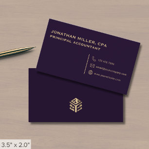 Eenvoudige Luxe Logo Visitekaartje