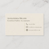 Eenvoudige luxe Logo Visitekaartje (Voorkant)