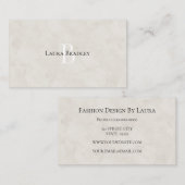 Eenvoudige luxe monogram zakelijke wagen visitekaartje (Voorkant / Achterkant)