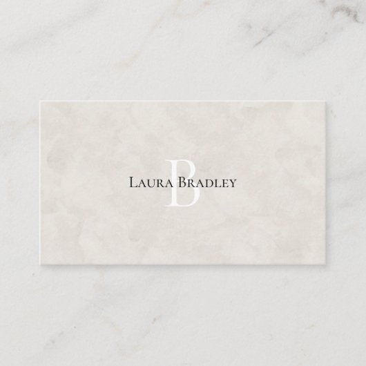 Eenvoudige luxe monogram zakelijke wagen visitekaartje (Voorkant)