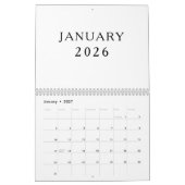 Eenvoudige Luxe Ontwerp Kalender (Jan 2027)