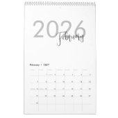 Eenvoudige Luxe Ontwerp Kalender (Feb 2027)