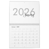 Eenvoudige Luxe Ontwerp Kalender (Jan 2027)