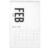 Eenvoudige Luxe Ontwerp Kalender (Feb 2027)