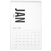 Eenvoudige Luxe Ontwerp Kalender (Jan 2027)