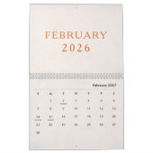 Eenvoudige Luxe Ontwerp Kalender (Feb 2027)