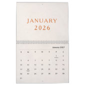 Eenvoudige Luxe Ontwerp Kalender (Jan 2027)