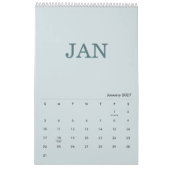 Eenvoudige Luxe Ontwerp Kalender (Jan 2027)