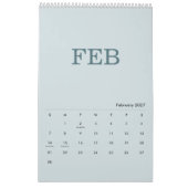 Eenvoudige Luxe Ontwerp Kalender (Feb 2027)