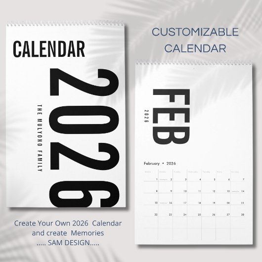 Eenvoudige Luxe Ontwerp Kalender