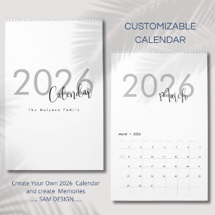 Eenvoudige Luxe Ontwerp Kalender