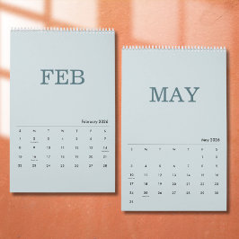 Eenvoudige Luxe Ontwerp Kalender