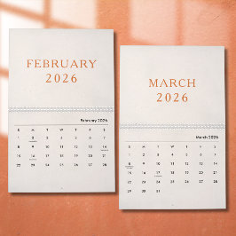 Eenvoudige Luxe Ontwerp Kalender