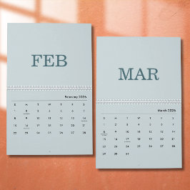 Eenvoudige Luxe Ontwerp Kalender