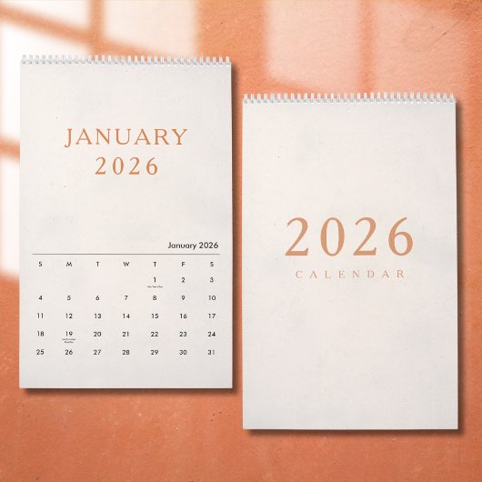 Eenvoudige Luxe Ontwerp Kalender