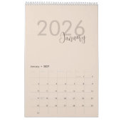 Eenvoudige Luxe Ontwerp Kalender (Jan 2027)