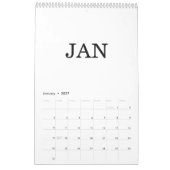 Eenvoudige Luxe Ontwerp Kalender (Jan 2027)