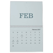 Eenvoudige Luxe Ontwerp Kalender (Feb 2027)