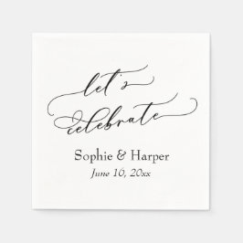 Eenvoudige Luxe Script Font Let's Celebrate Servet