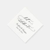 Eenvoudige Luxe Script Font Let's Celebrate Servet (Hoek)