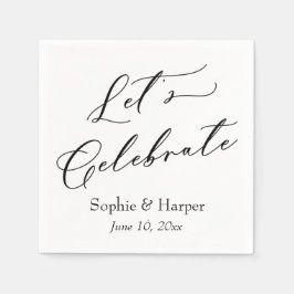 Eenvoudige Luxe Script Font Let's Celebrate Servet