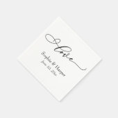 Eenvoudige Luxe Script Font Love Typografie Servet (Hoek)