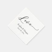 Eenvoudige Luxe Script Font Love Typografie Servet (Hoek)