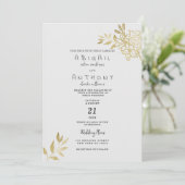 Eenvoudige luxe witgouden glinsterende bloem Bruil Kaart (Staand voorkant)