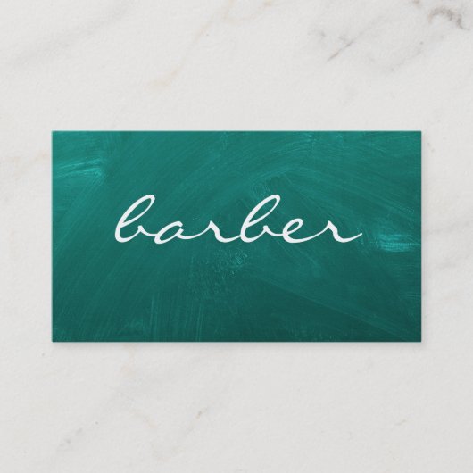 Eenvoudige luxe zwarte en witte barber-typografie  visitekaartje (Voorkant)