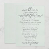 Eenvoudige Luxurous Wedding Invitations Kaart (Voorkant / Achterkant)